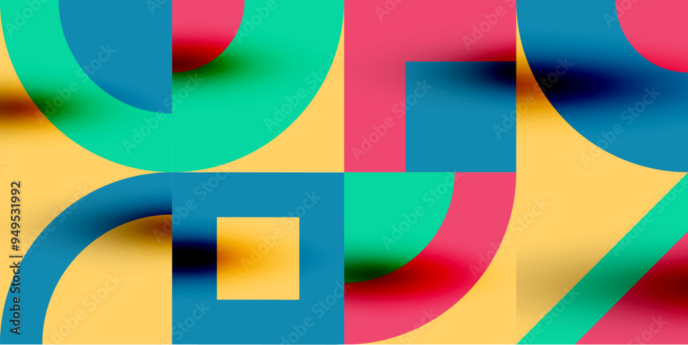 Neo memphis geometric pattern with circles, squares. Pop art abstract background for covers, banners, flyers and posters and other templates Neo memphis geometric pattern with circles, squares. Pop art abstract background for covers, banners, flyers and posters and other templates