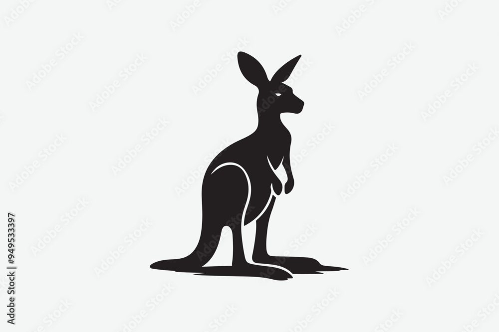 Kangaroo and vector art illustration Kangaroo and vector art illustration