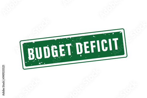 Budget Deficit Rubber Stamp Seal