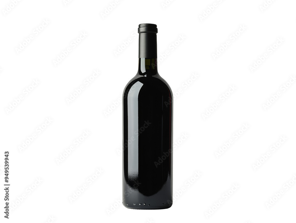 Red Wine Bottle on Abstract Background