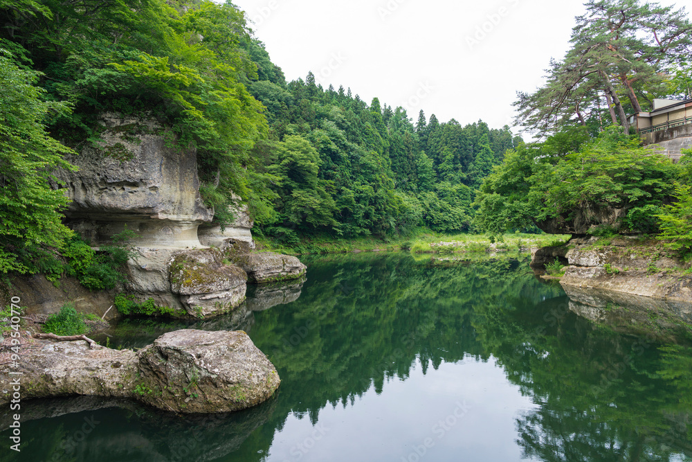 Fototapeta premium 塔のへつりの風景