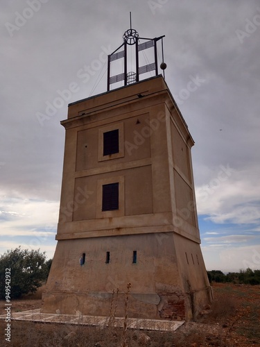 Photograph of the optical telegraph located in Arganda del Rey, reconstructed, fortified signal tower from the 19th century photo