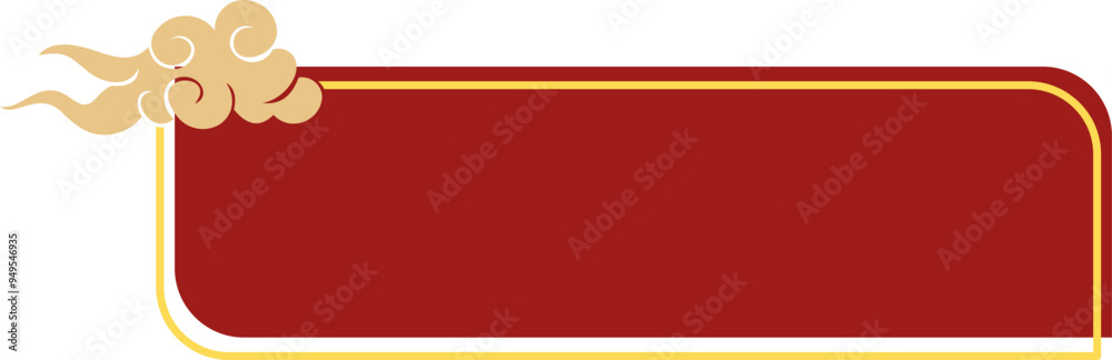 Obraz premium Text Box With Chinese Cloud