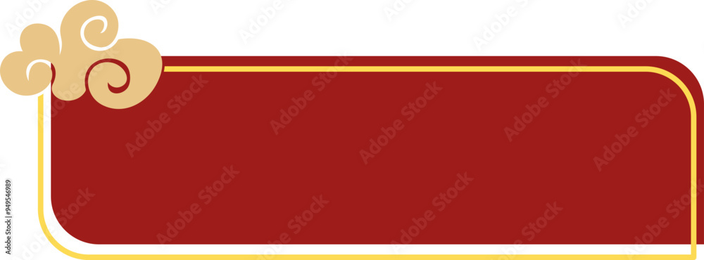 Obraz premium Text Box With Chinese Cloud
