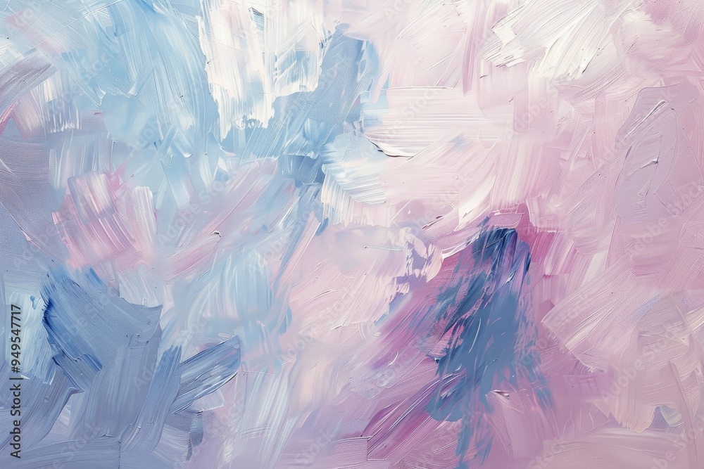 Soft brush strokes blend blue and pink colors in an abstract painting, Soft, airy brush strokes create a dream-like texture on the canvas Soft brush strokes blend blue and pink colors in an abstract painting, Soft, airy brush strokes create a dream-like texture on the canvas