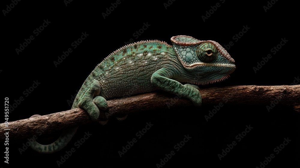 A Veiled Chameleon Resting on a Branch A Veiled Chameleon Resting on a Branch