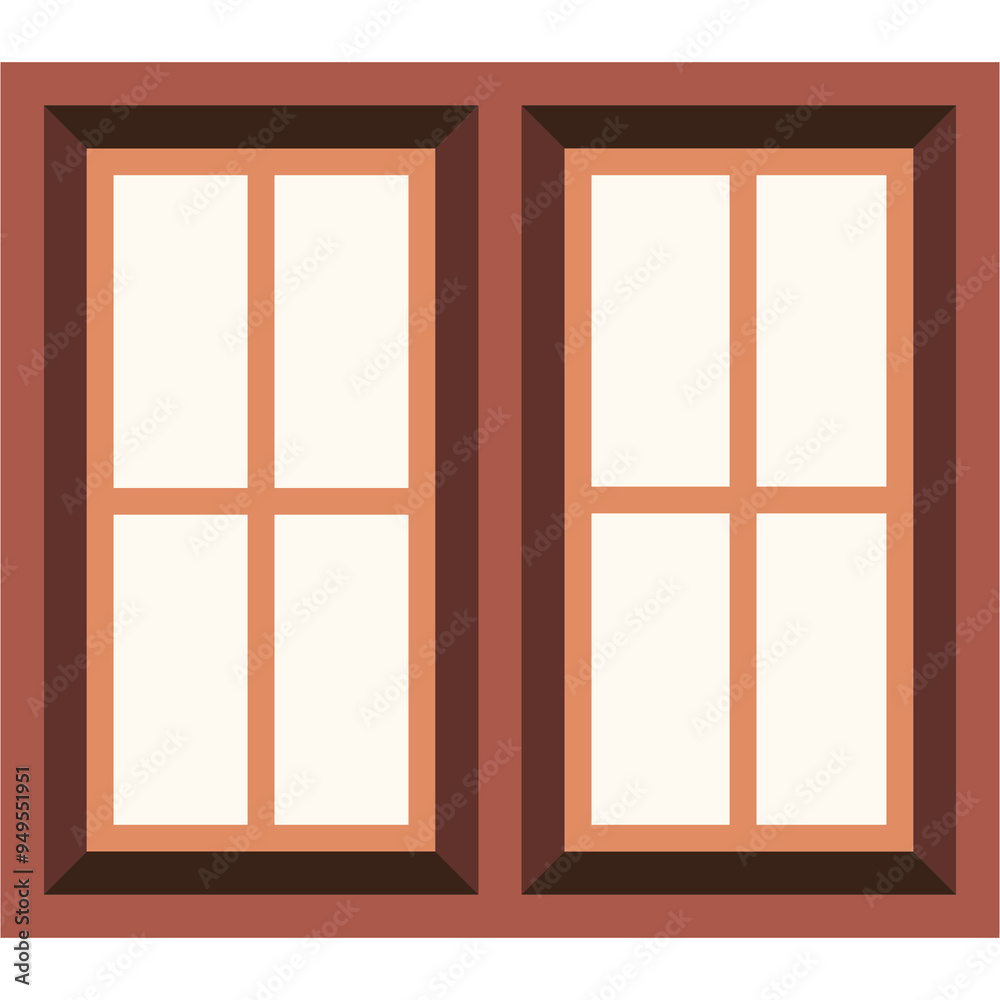 Wooden Window Illustration Wooden Window Illustration