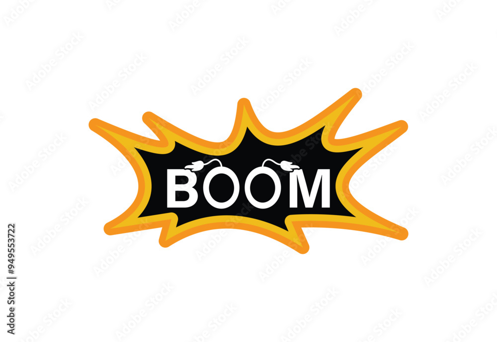 letter boom text logo design design concept letter boom text logo design design concept