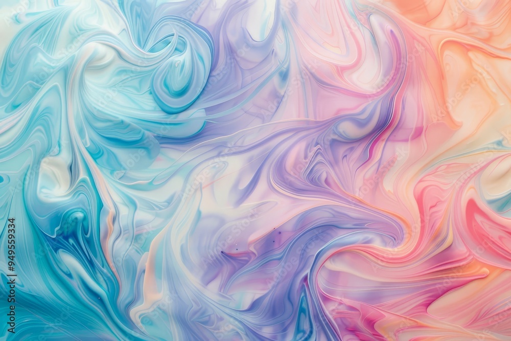 Soft pastel swirls of blue, pink, and white colors in an abstract painting, Soft pastel swirls of color Soft pastel swirls of blue, pink, and white colors in an abstract painting, Soft pastel swirls of color