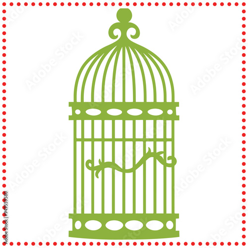 Elegant Bird Cage Silhouette Set for Home Decor and Crafts, Vintage Style Aviary Illustrations