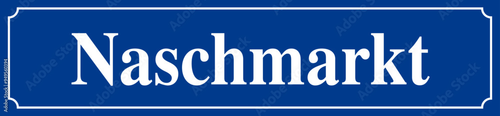 Berühmtes Wiener Straßenschild Naschmarkt mit Bezirk