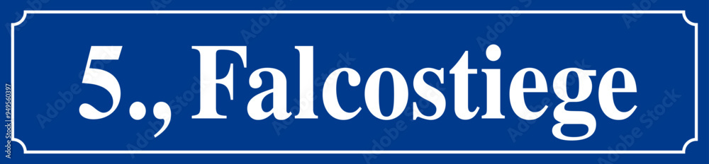 Berühmtes Wiener Straßenschild Falcostiege mit Bezirk