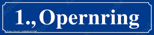 Berühmtes Wiener Straßenschild Opernring mit Bezirk