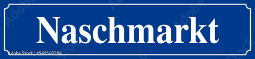 Obraz na płótnie Berühmtes Wiener Straßenschild Naschmarkt mit Bezirk w salonie
