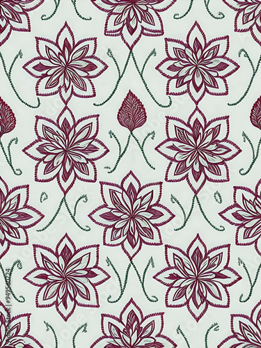 Wallpaper Mural seamless background with flowers Torontodigital.ca