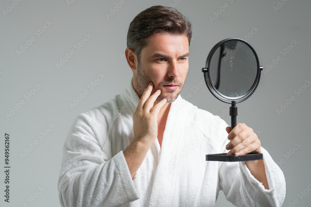 Millennial hispanic man touch skin in studio, facial skin and stubble. Male beauty care product. Skincare, home spa. Beauty portrait of a beautiful man. Spa model, moisturizing nourishing creme. Millennial hispanic man touch skin in studio, facial skin and stubble. Male beauty care product. Skincare, home spa. Beauty portrait of a beautiful man. Spa model, moisturizing nourishing creme.