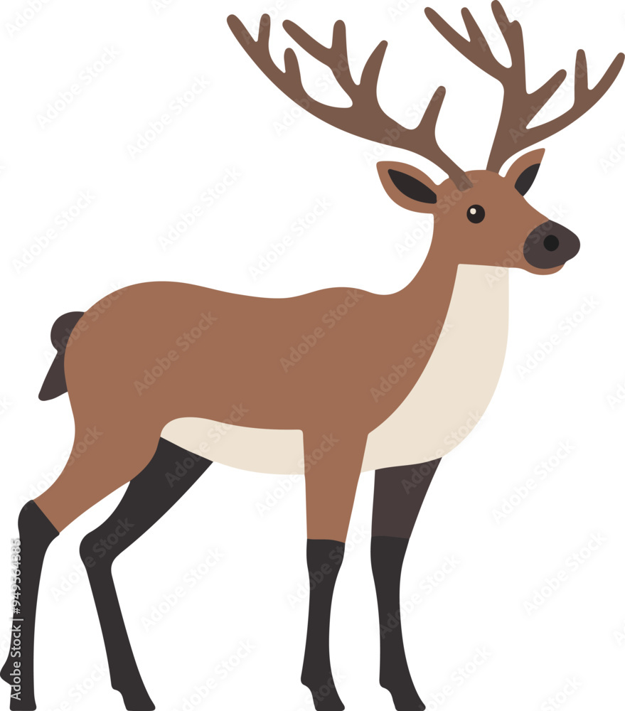 Obraz premium Cute Cartoon Deer Illustration