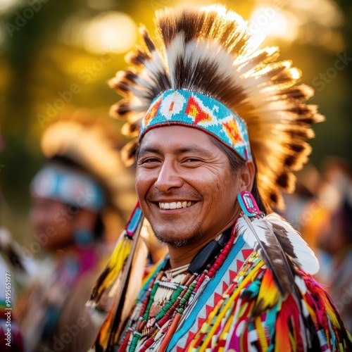 A Native American powwow with traditional dances, drumming, and cultural displays