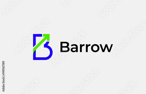 Free Download Logo Arrow and Letter B, Template creative design fintech, technology, arrow, growth and increase symbols icon. Editable file - GFXLoad