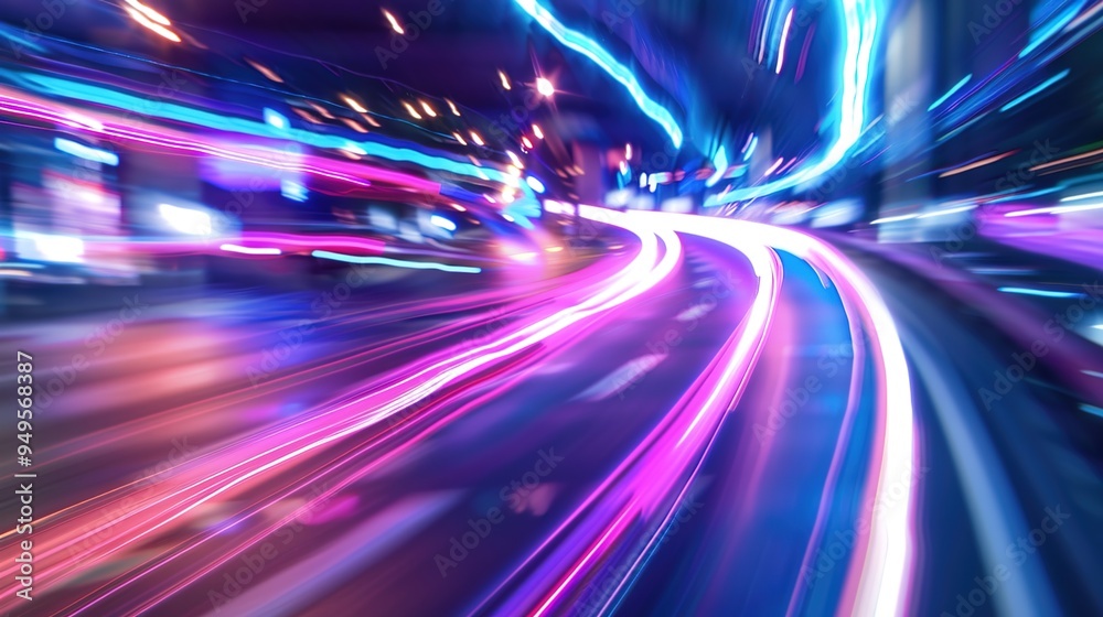 Fototapeta premium Light trail wallpaper
