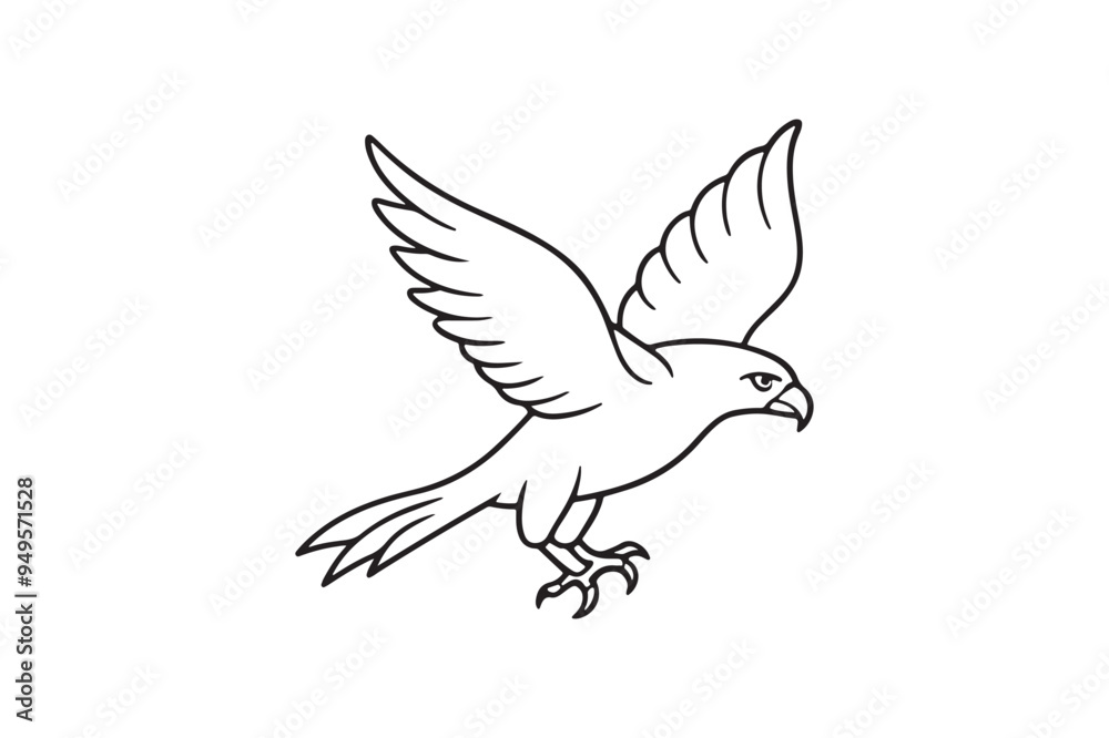 Hawk silhouette vector illustration