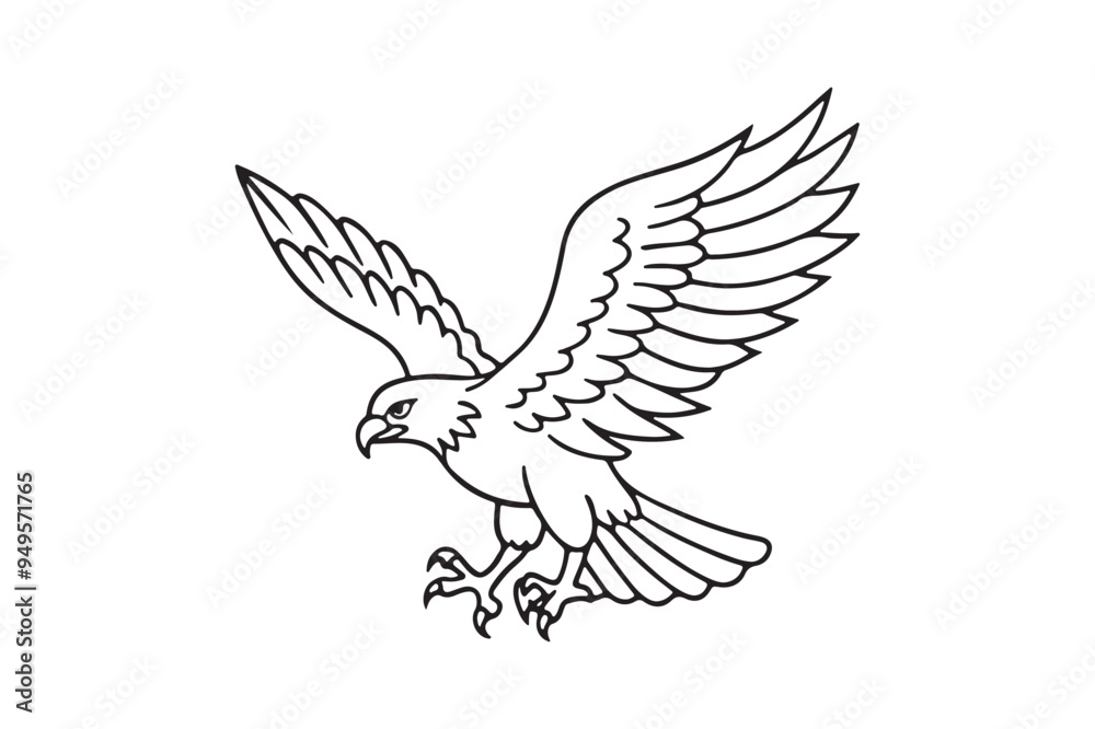 Hawk silhouette vector illustration Hawk silhouette vector illustration