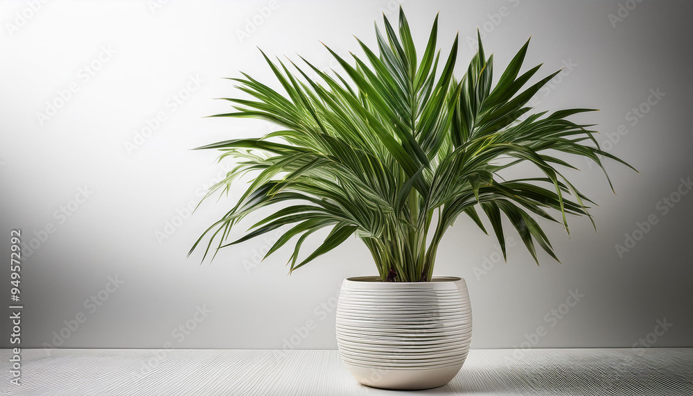 Houseplant in Pot on White Houseplant in Pot on White