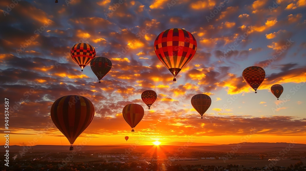 Obraz premium Hot air balloon wallpaper