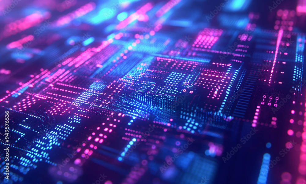 Futuristic abstract data matrix, featuring neon pink and blue grids , wallpaper Futuristic abstract data matrix, featuring neon pink and blue grids , wallpaper