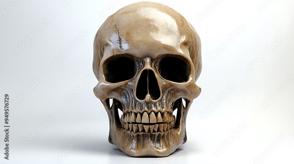 Simple Yet Frightening Skull Graphic on a Plain White Background. 32k, Simple Yet Frightening Skull Graphic on a Plain White Background. 32k,