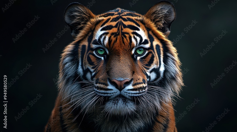 Close-up Portrait of a Majestic Tiger Close-up Portrait of a Majestic Tiger