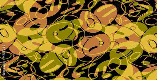 Abstract pattern. Illustration for printing on wall decorations. For use in graphics.
