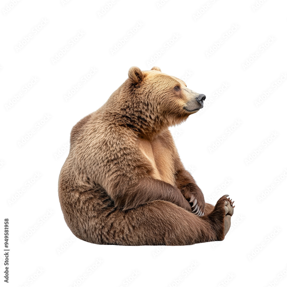 Fototapeta premium Bear isolated on a white background as transparent