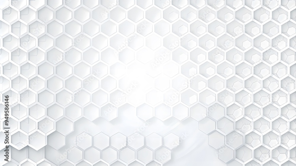Naklejka premium Abstract. Hexagon white Background. light and shadow. copy space. Modern Hexagon white abstract Background.