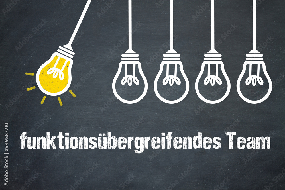 Fototapeta premium funktionsübergreifendes Team 