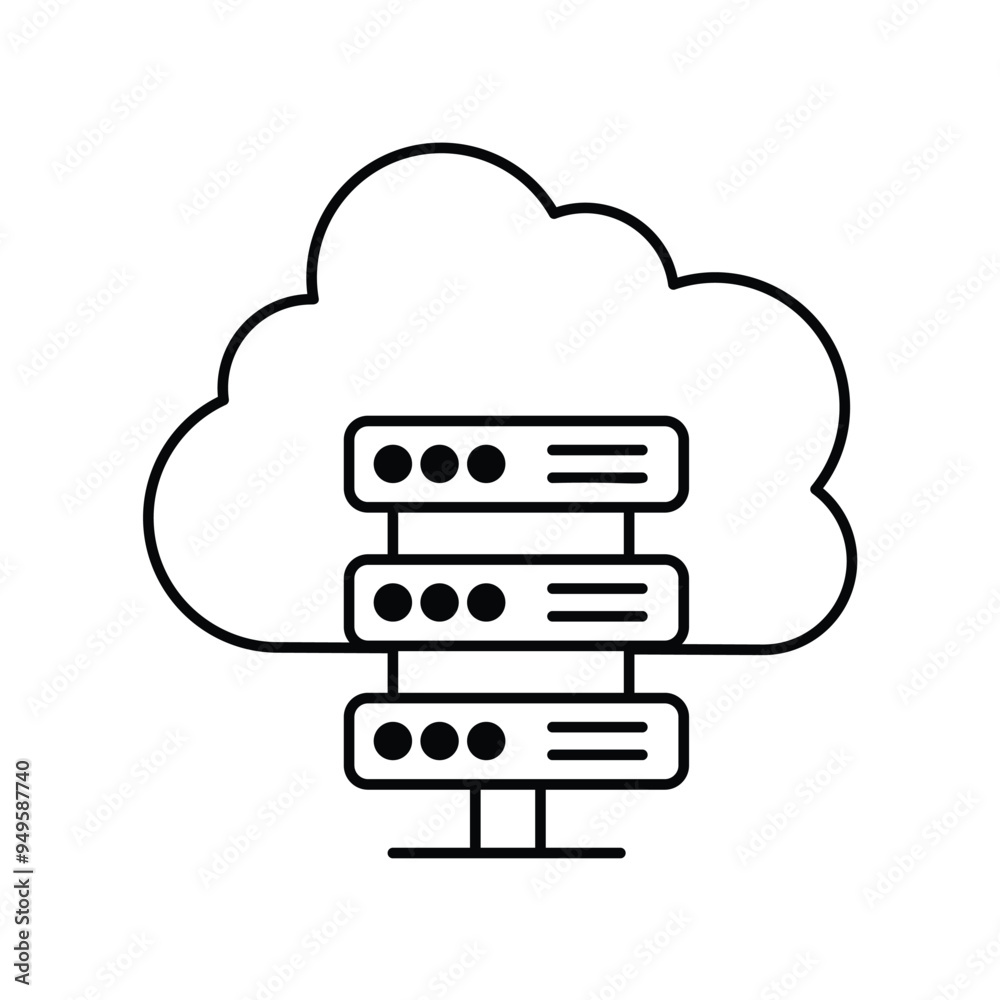 server glyph icon with white background vector stock illustration server glyph icon with white background vector stock illustration