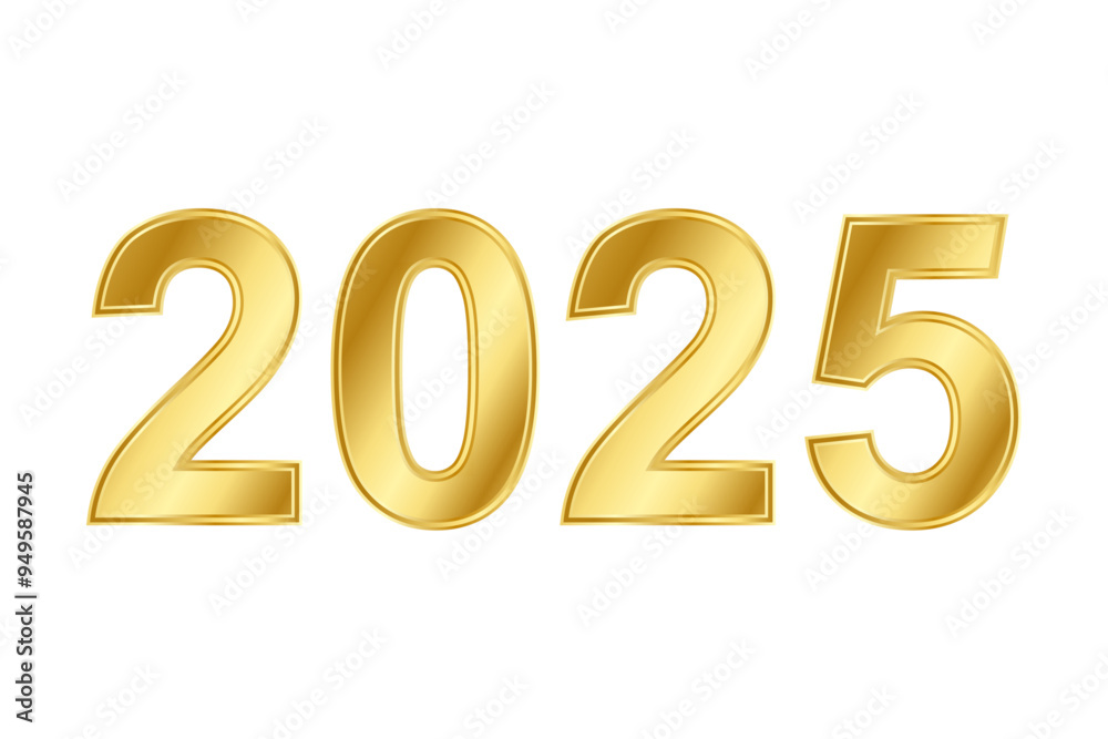 2025 gold on transparent background 2025 gold on transparent background