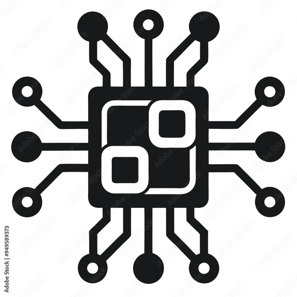 Circuit Logo Template vector illustration icon design on isolated white background Circuit Logo Template vector illustration icon design on isolated white background