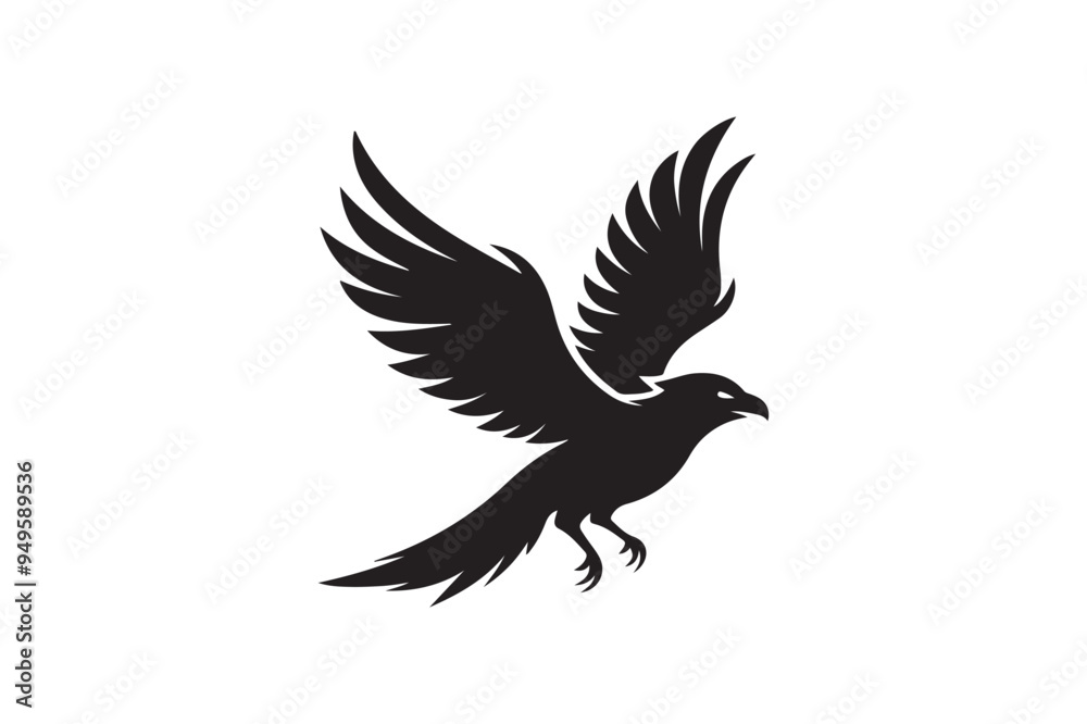 Obraz premium Crow silhouette vector illustration