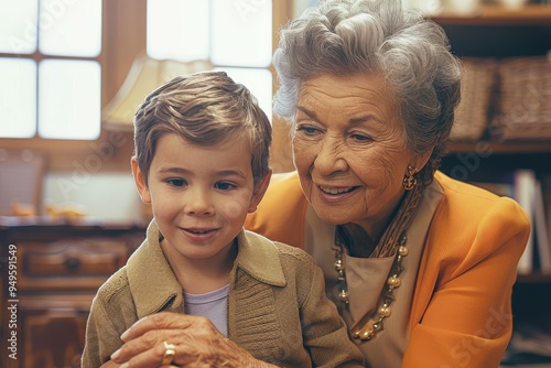 It's like having a second chance to raise your child Portrait of a loving grandmother and her grandson at home photo