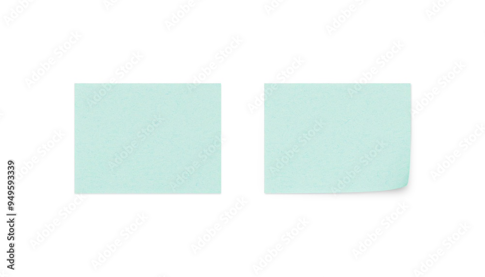 A small rectangular sticky note with a shadow. Green color A small rectangular sticky note with a shadow. Green color