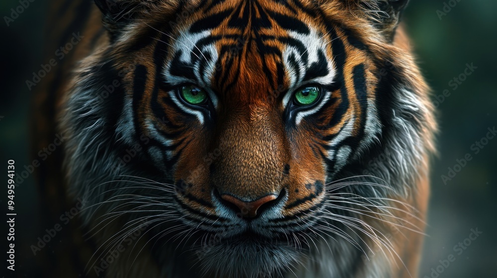 Fototapeta premium Close-up Portrait of a Majestic Tiger