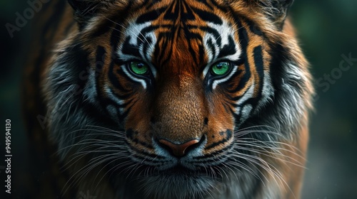 Close-up Portrait of a Majestic Tiger