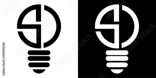 negative sc initials logo on ...