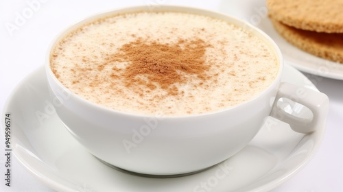 Close-up of a Cup of Coffee with Cinnamon