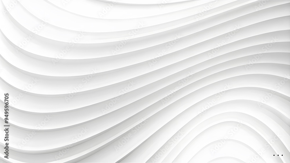 Stylish and modern minimalist seamless white wave texture pattern background with monochromatic color scheme. Abstract White Wave Forms background