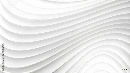 Obraz na płótnie Stylish and modern minimalist seamless white wave texture pattern background with monochromatic color scheme. Abstract White Wave Forms background w salonie