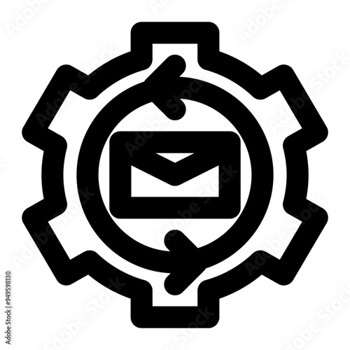email automation, automation, email, automate, digital marketing outline icon
