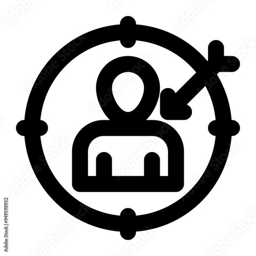 target audience, target, target customer, target marketing, digital marketing outline icon