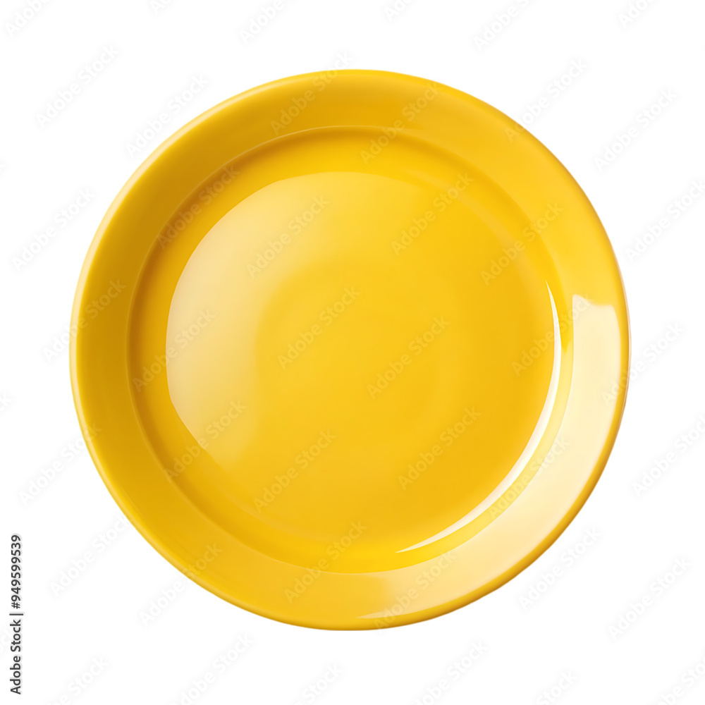 yellow plate isolated on white background yellow plate isolated on white background